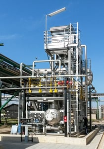 Exterior shot of a flare gas recovery unit